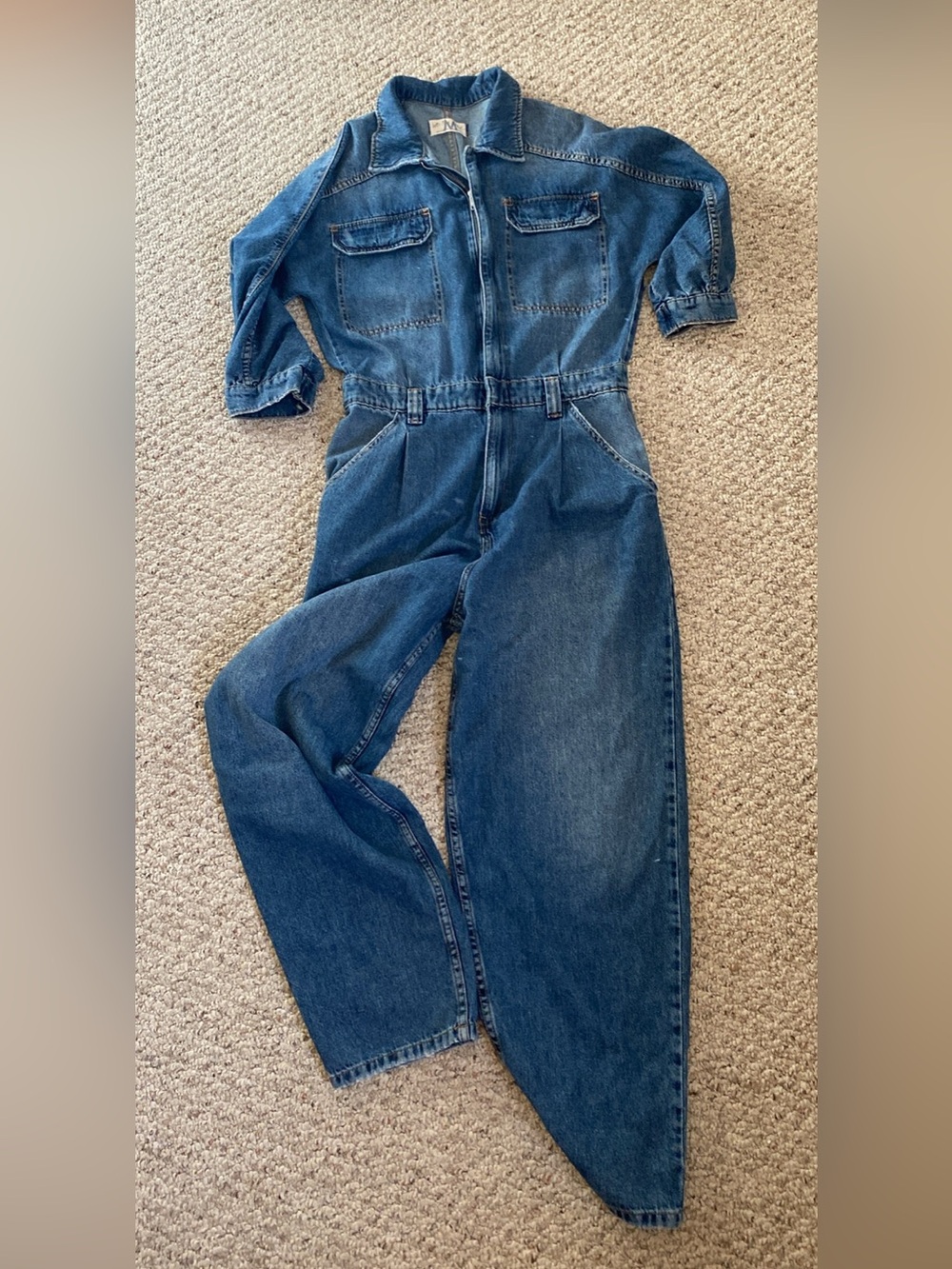 Free People Denim Jumpsuit